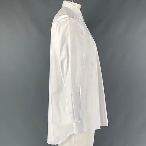 COMME des GARCONS SHIRT Size L White Cotton Button Up Long Sleeve Shirt