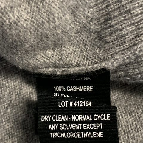 THEORY Size M Grey Heather Cashmere Crew-Neck Pullover Sweater