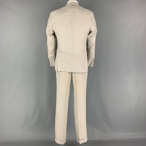 BLACK FLEECE Size 38 Grey Silver Linen Blend Single breasted Sport Coat