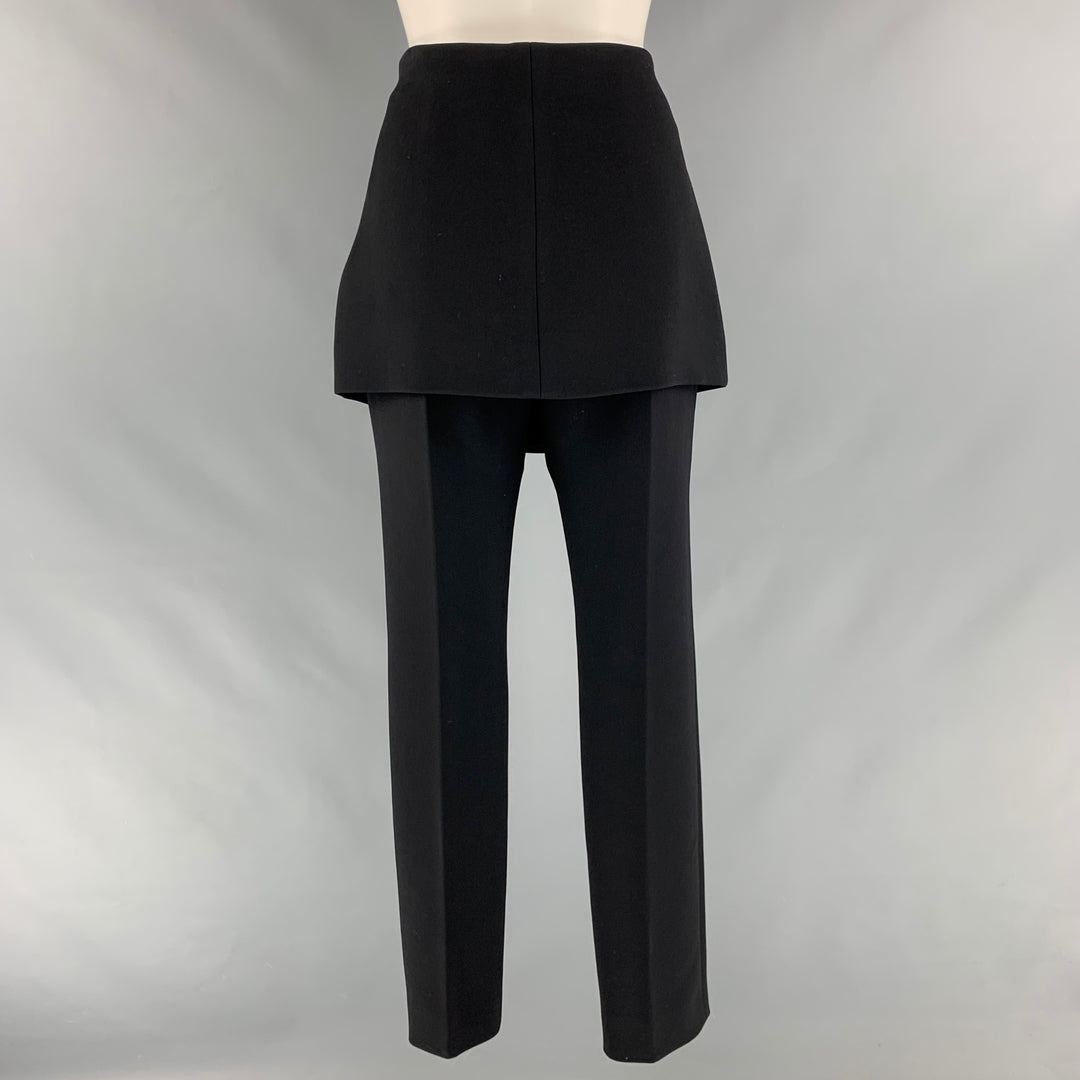 BALENCIAGA Size 8 Black Triacetate Blend Dress Pants