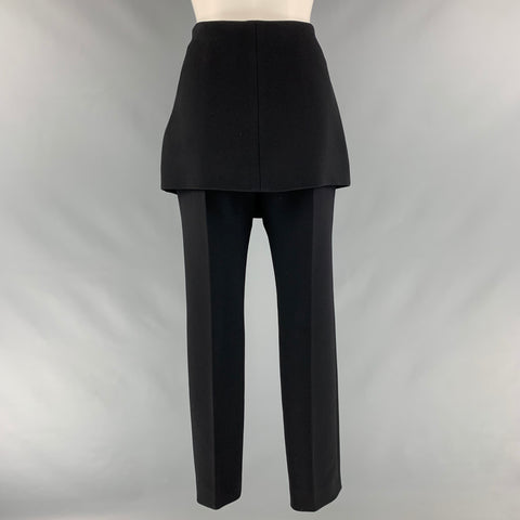BALENCIAGA Size 8 Black Triacetate Blend Dress Pants