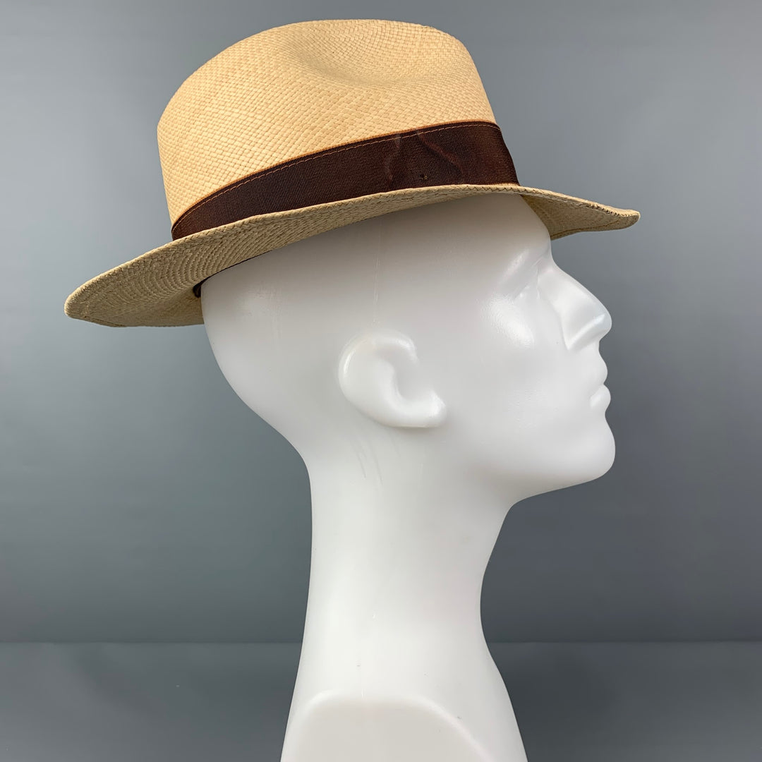 GOORIN BROTHERS Size M Natural Woven Straw Panama Hat