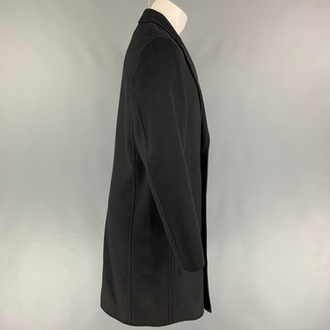 THEORY Size M Black Cashmere Wool Double Breasted Coat