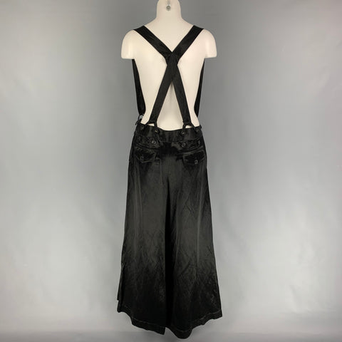 MARC by MARC JACOBS Mono de pierna ancha en mezcla de acetato satinado negro talla M
