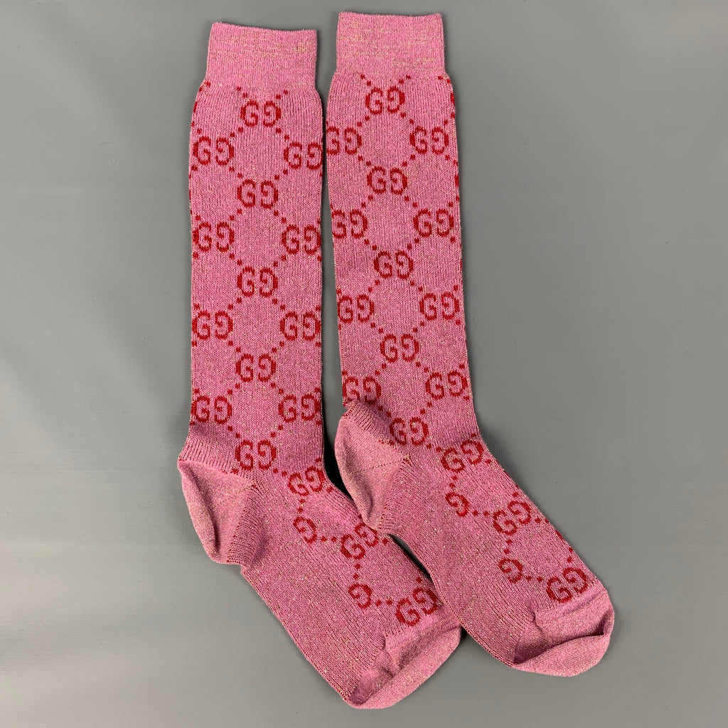 【関税&送料込】Gucci Burgundy Cotton Blend Socks Gucci GG cotton-blend socks Gucci