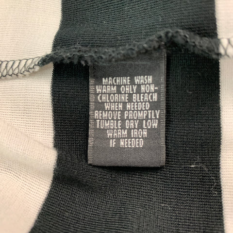 RALPH LAUREN Size XL Black White Stripe Cotton Crew-Neck T-shirt