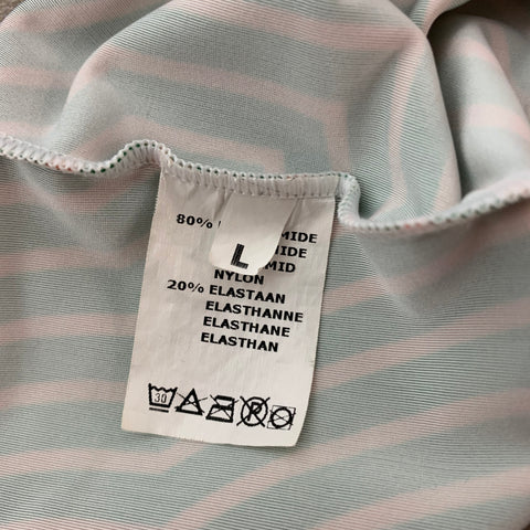 WALTER VAN BEIRENDONCK Size XS Green Striped Jersey Bike Top