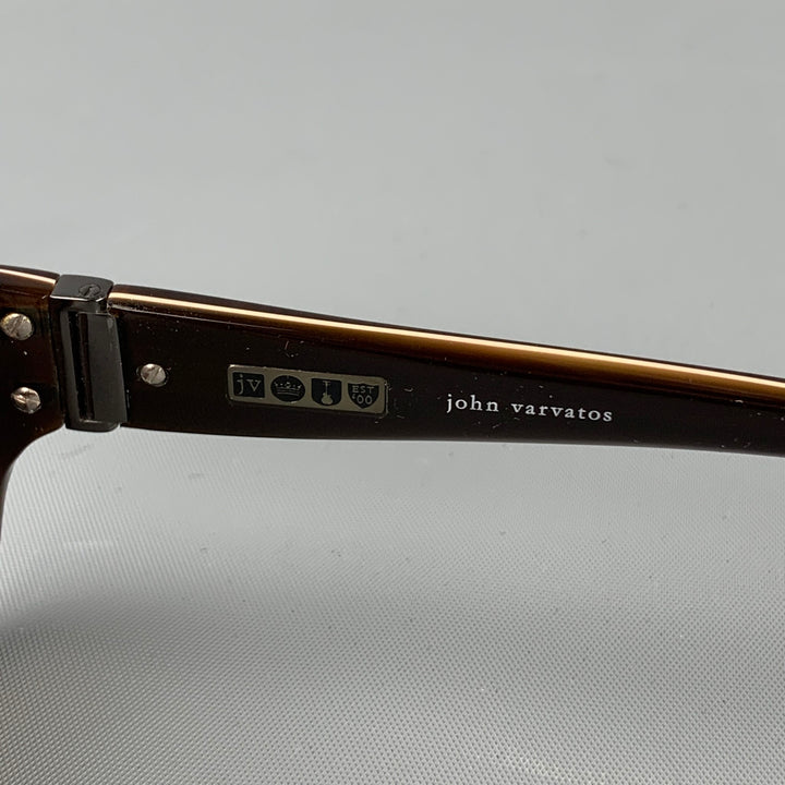 JOHN VARVATOS Amber Tortoise Shell Acetate Sunglasses