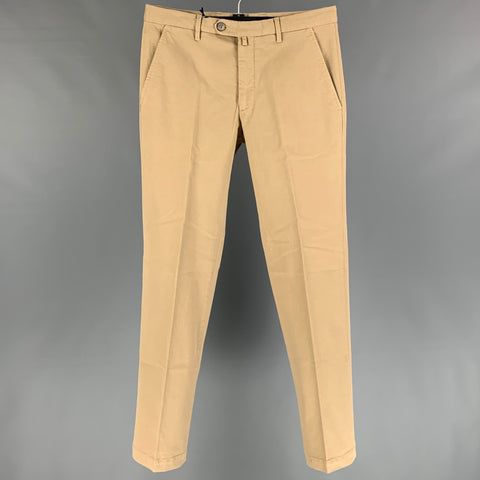 GOODS Taille 32 Pantalon décontracté en coton kaki à devant plat