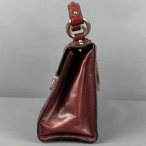 MARC JACOBS Burgundy Leather Satchel Handbag