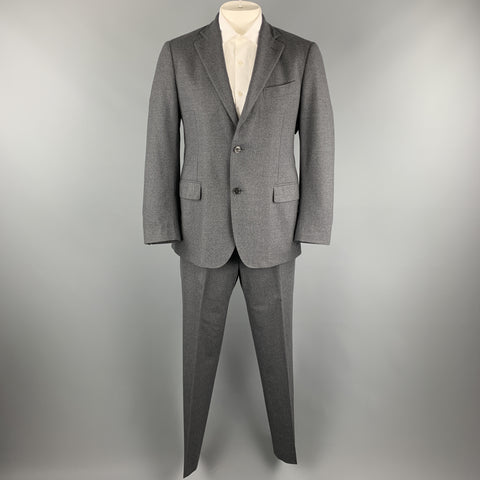 LARDINI Size 42 Dark Gray Wool Blend  Notch Lapel Suit