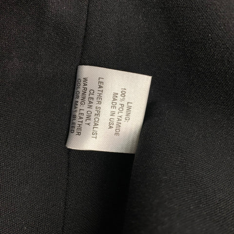 MASON x BARNEY'S NEW YORK Size 6 Silver Rayon Blend Two Tone Lambskin Black Casual Top