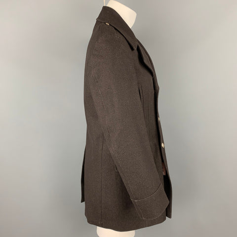 CP COMPANY Size 40 Brown Flax / Wool Double Breasted Coat