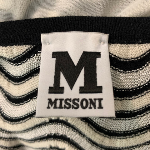 M MISSONI Vestido Blanco De Punto Talla 4 Negro
