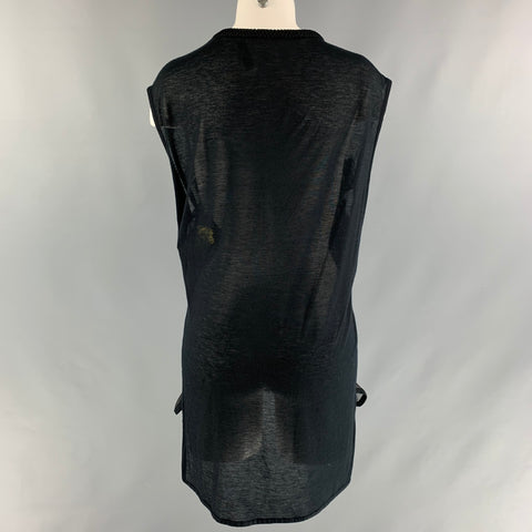 IRO Size 0 Black Embroidered Shift Above Knee Dress