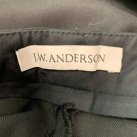 J.W.ANDERSON Size 30 Black Flat Front Dress Pants