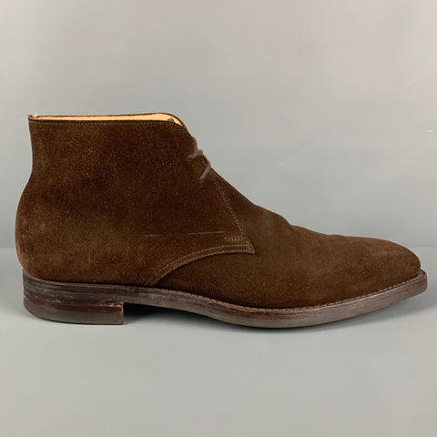 CROCKETT & JONES Size 10.5 Brown Suede Chukka Boots