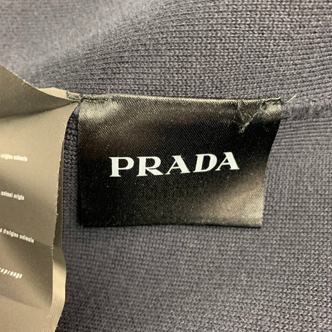 PRADA Size 38 Navy Wool Notch Lapel Sport Coat