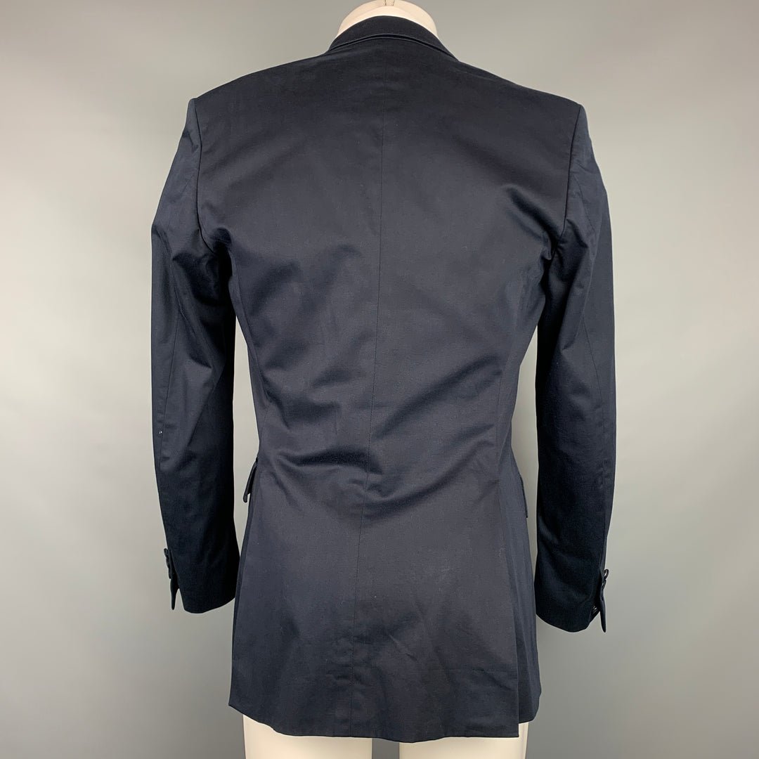BURBERRY Tuxedo Taille 36 Manteau de sport à revers en coton bleu marine