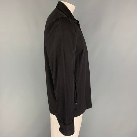KENZO Size M Black Cotton Zip Up Jacket