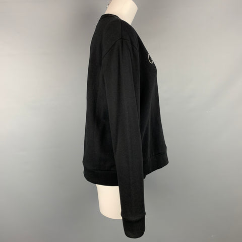 GIAMBATTISTA VALLI Taille XL Pull en coton noir et blanc