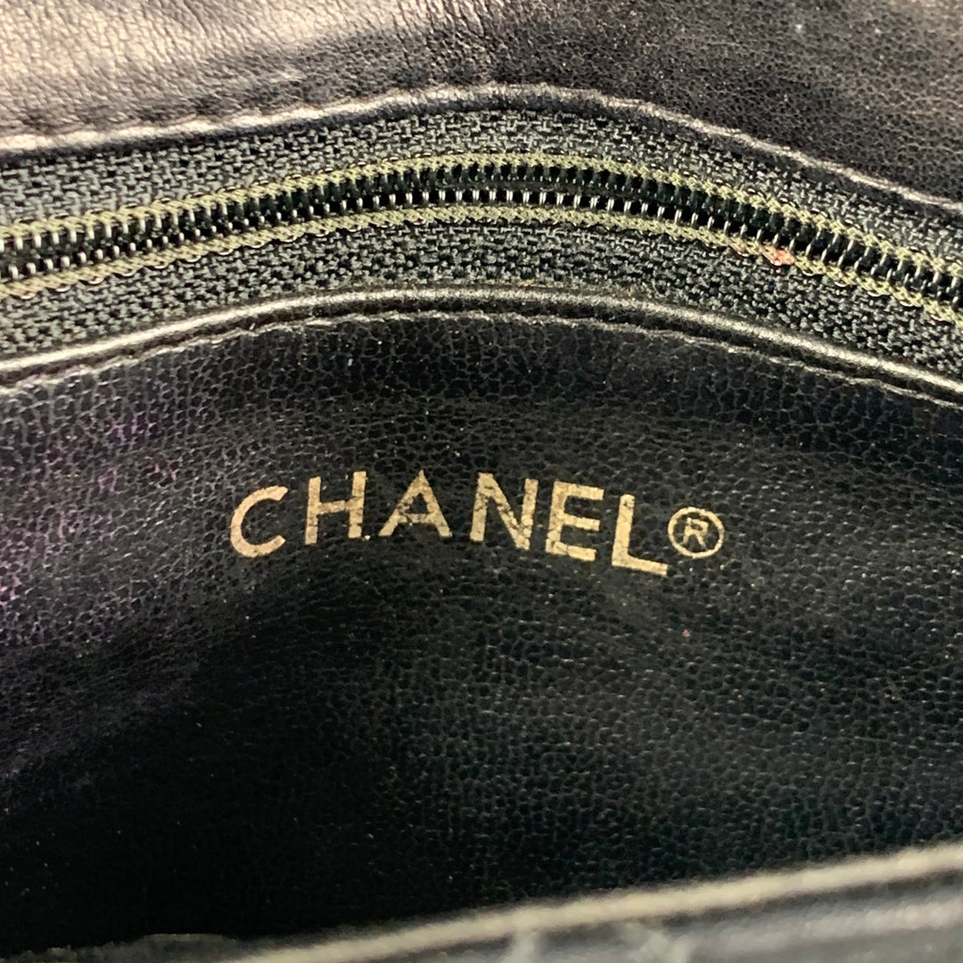 Chanel Black Knit Logo Pocket Detail Long Sleeve Dress L Chanel