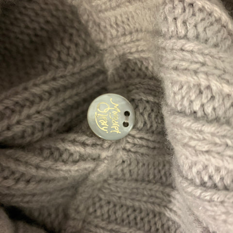 MARGARET OLEARY Size XS Light Grey Cashmere Textured Sweater