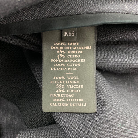 BERLUTI Size XXL Charcoal & Black Wool Zip Up Jacket