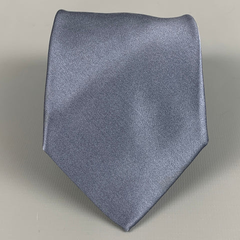 BRIONI Blue Silk Satin Tie