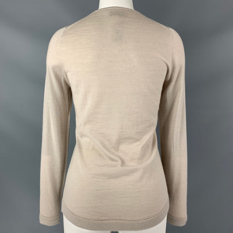 FALCONERI Size M Oatmeal Cashmere Long Sleeve Pullover