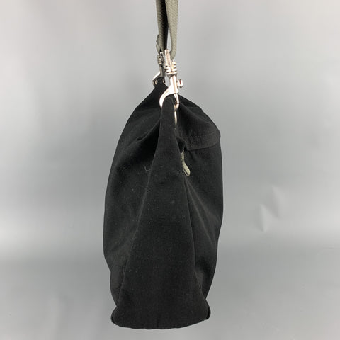 PRADA Black Polyamide Canvas Messenger Handbag