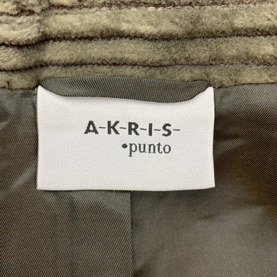 AKRIS Size 10 Taupe Corduroy Jacket Hook Eye Blazer