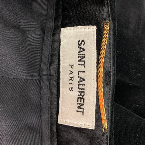SAINT LAURENT Size 2 Black Cotton High Waisted Shorts