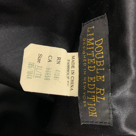 RRL by RALPH LAUREN Limited Edition Size XL Charcoal Suede Double Breasted Military Coat