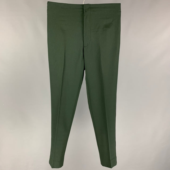 Vintage JEAN PAUL GAULTIER Size 34 Forest Green High Waisted Dress Pants