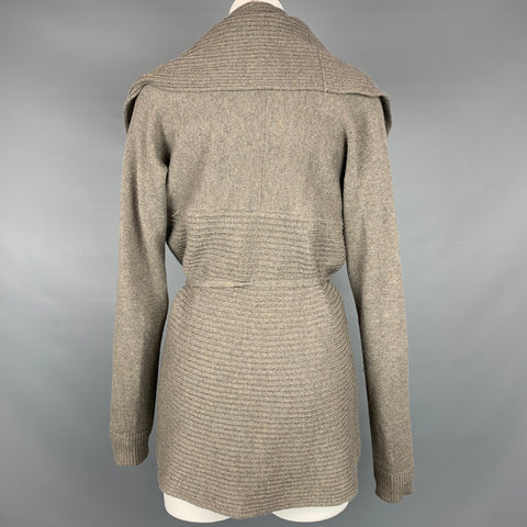 REPEAT Taille S Cardigan Cercle Tricoté Laine/Cachemire Taupe