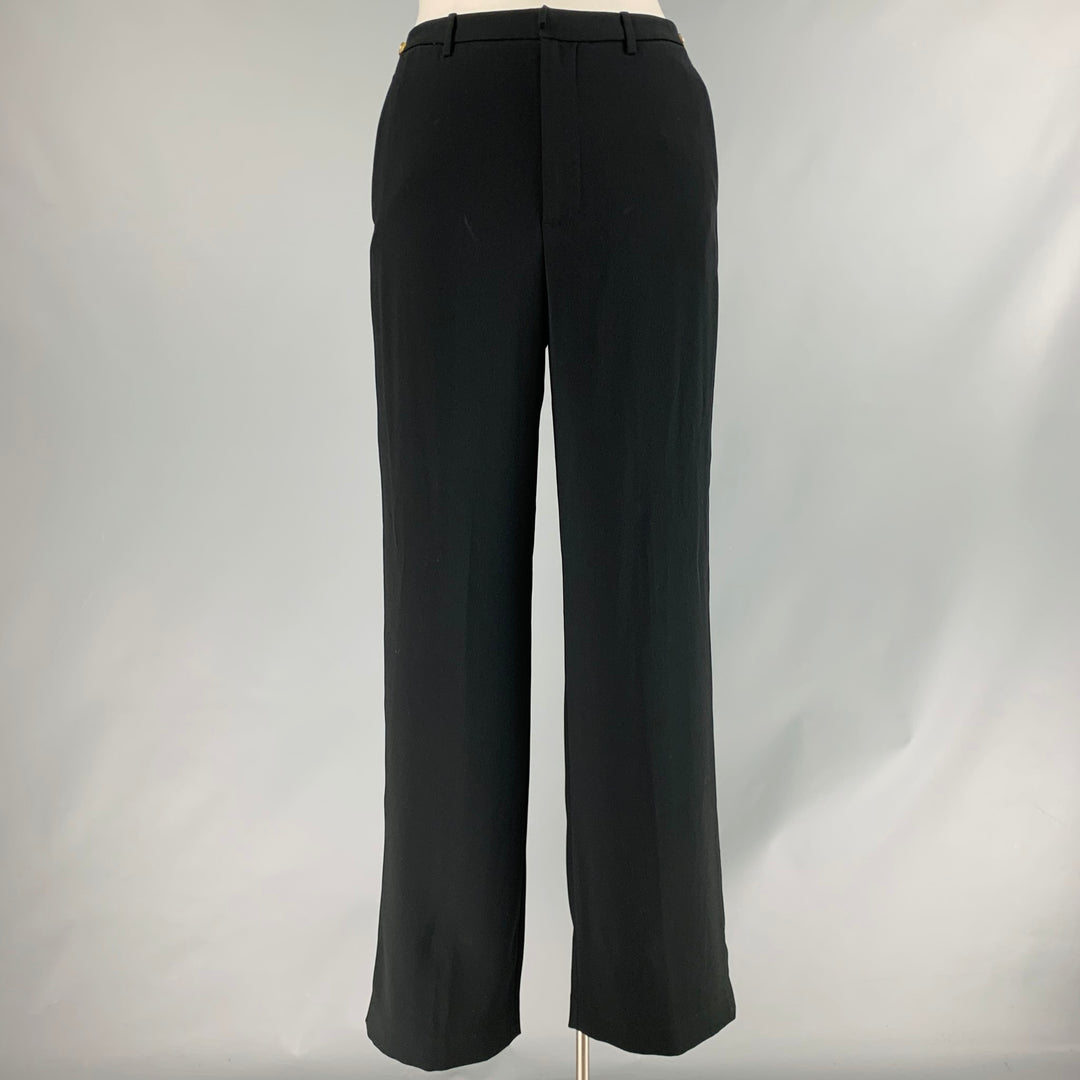 VINCE Size 12 Black Triacetate Blend Zip Fly Dress Pants – Sui Generis  Designer Consignment