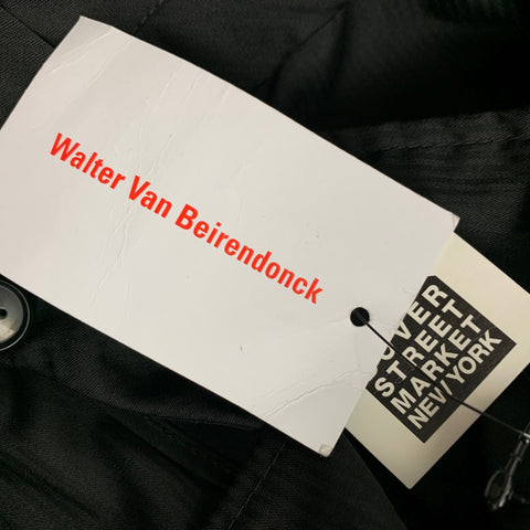 WALTER VAN BEIRENDONCK Size 32 Black Wool Polyester Zip Fly Dress Pants