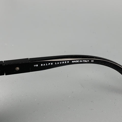 RALPH LAUREN Black Metal Aviator Sunglasses