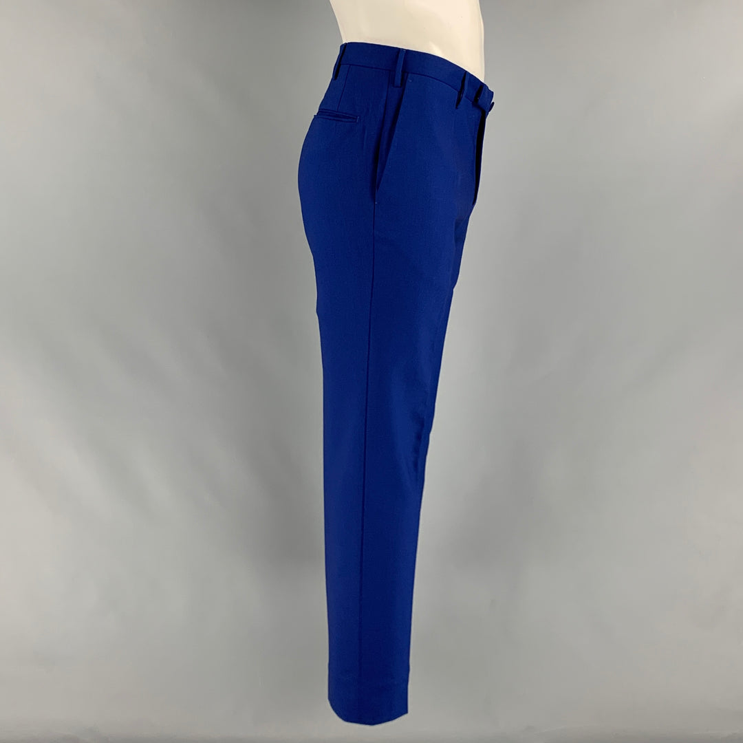 INCOTEX Size 32 Royal Blue Solid Wool Zip Fly Dress Pants – Sui Generis  Designer Consignment