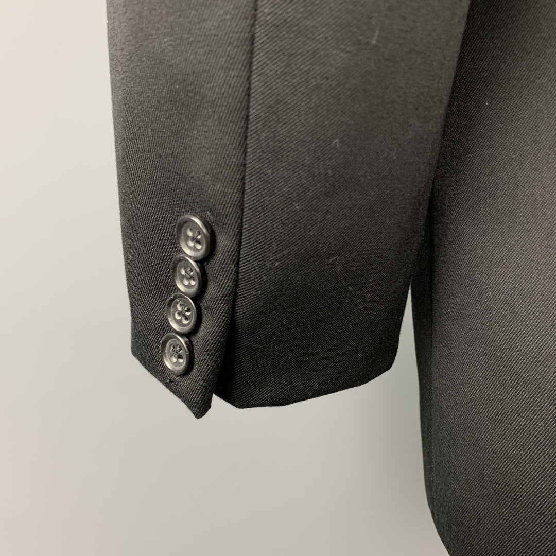 COMME des GARCONS HOMME PLUS Size L Black Patchwork Wool Jacket