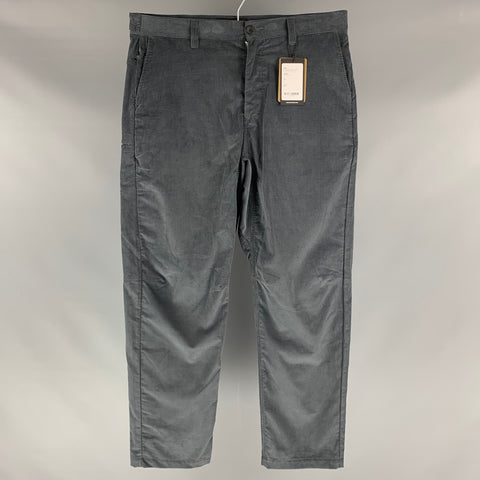 HAVEN Size L Grey Slate Corduroy Cotton Zip Fly Casual Pants
