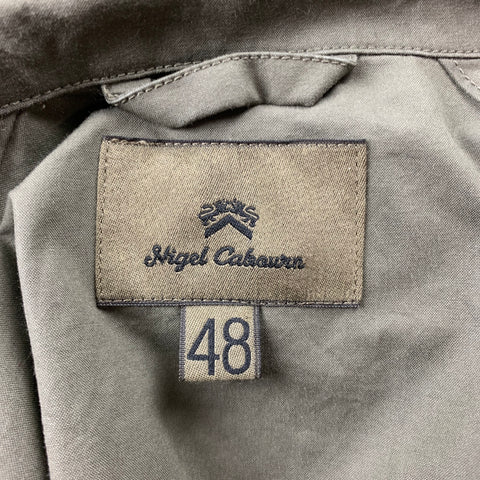 NIGEL CABOURN Size S Olive Cotton Patch Pockets Hooded Parka Coat