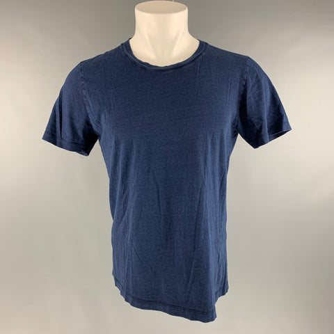 MAISON MARTIN MARGIELA Size M Navy Cotton Short Sleeve T-shirt