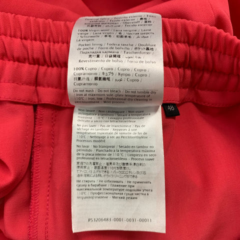 VALENTINO Size 32 Pink Wool Elastic Waistband Casual Pants