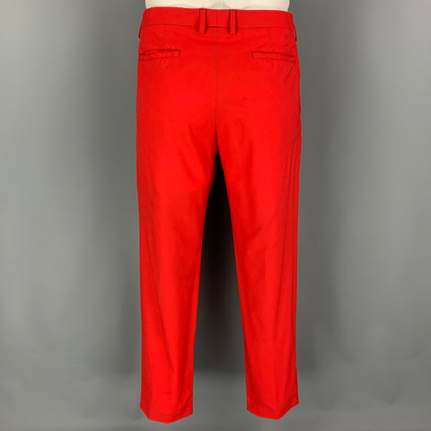 PAUL SMITH Taille 42 Manteau de sport à revers cranté en laine rouge