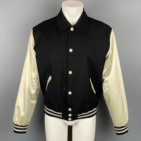 COLECCIÓN CALVIN KLEIN Talla M Chaqueta de tejidos mixtos negra y beige