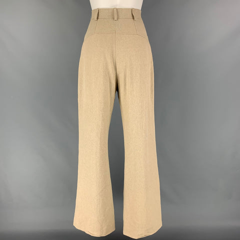 JACQUEMUS Spring 22 Size 4 Oatmeal Linen Le Pantalon Sauge Dress Pants