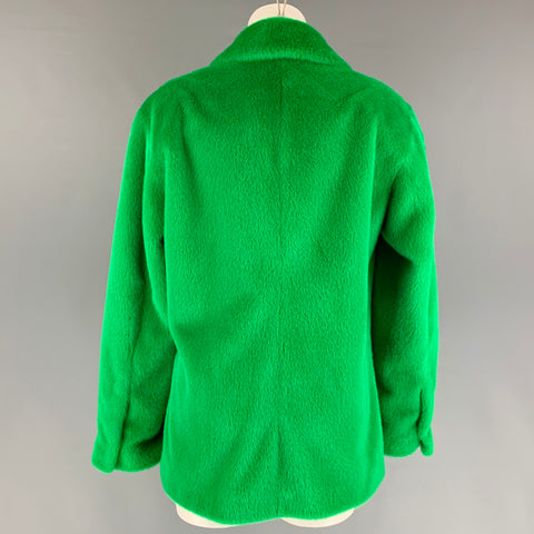 STAND STUDIO SS 22 Talla M Chaqueta Sallie con solapa de pico texturizada verde