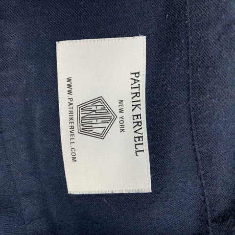 PATRIK ERVELL Size XL Navy Cotton Long Sleeve Shirt
